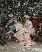 Hugo Birger Sitting under the Arbour china oil painting artist